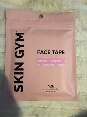 Skin Gym Pink Face Tape – 128 Pre-Cut Adhesive Tapes